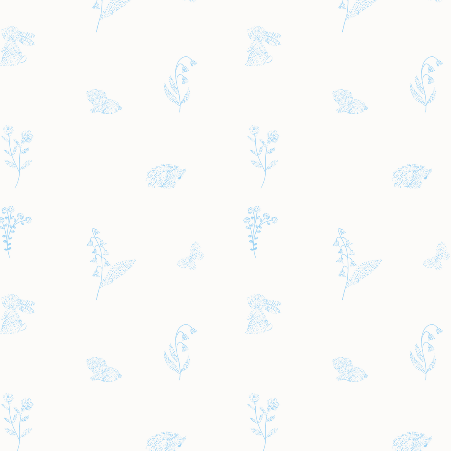 The Printed Bib - Meadow Blue