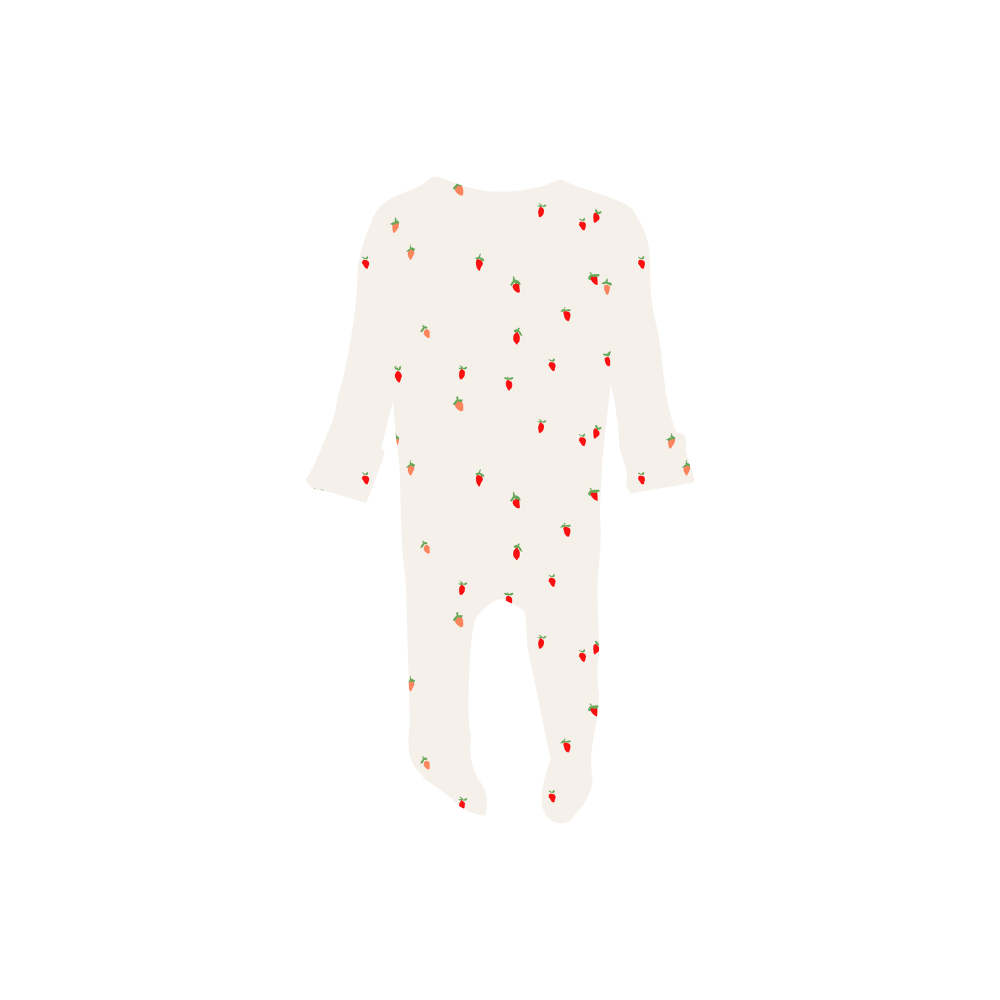 The Printed Romper - Berry Red