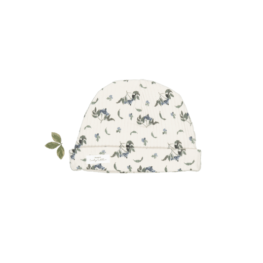 The Printed Hat - Blue Vintage Leaf