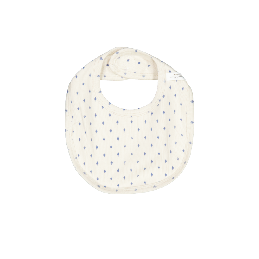 The Printed Bib - Blue Damask
