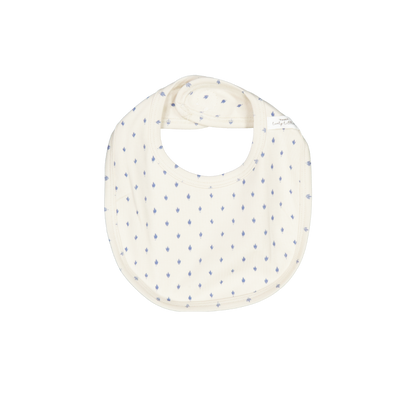 The Printed Bib - Blue Damask
