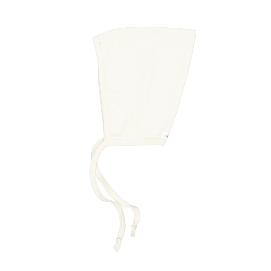 The Pointelle Pixie Bonnet - Oatmilk