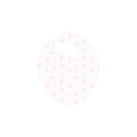 The Printed Bib - Meadow Pink