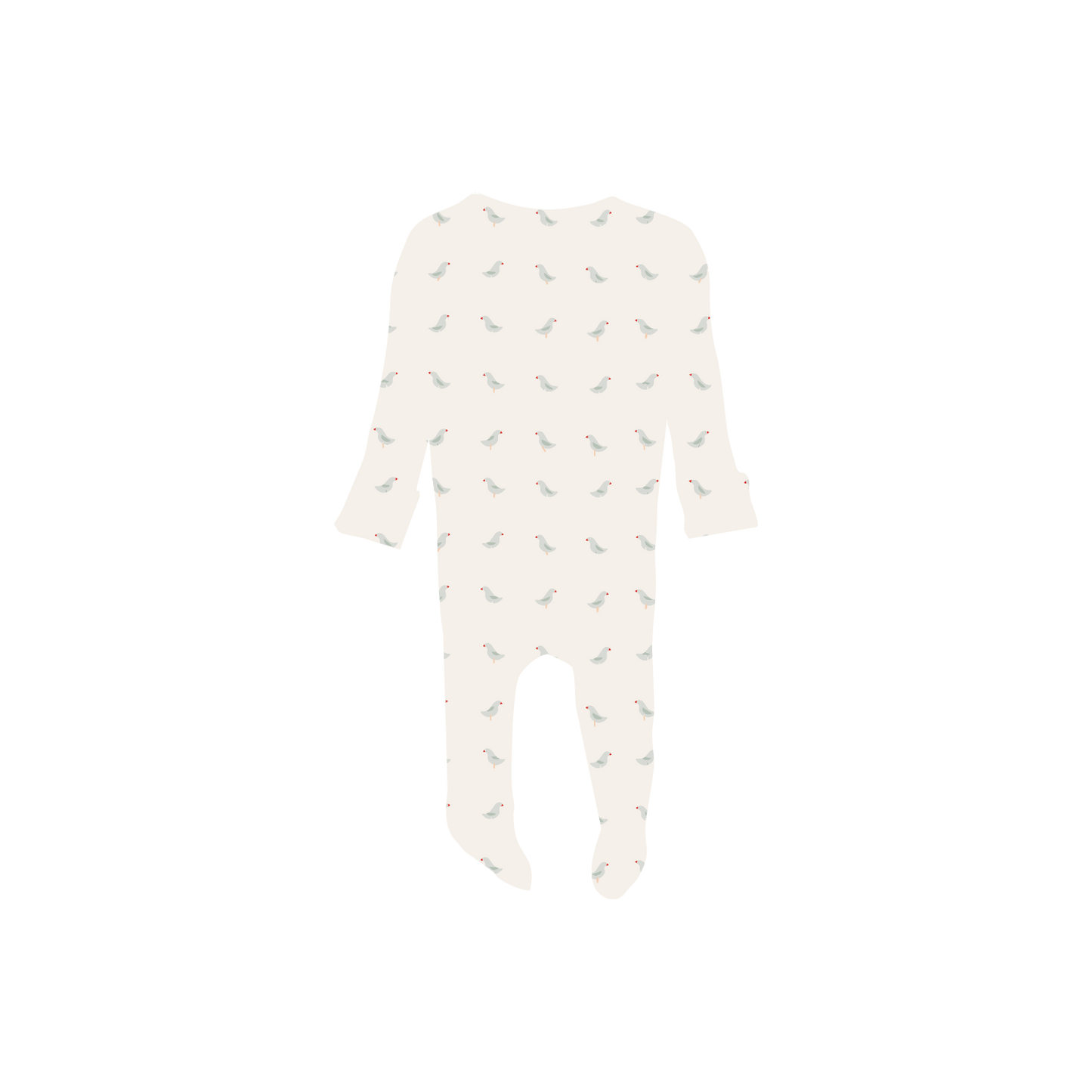 The Printed Romper - Soft Bird