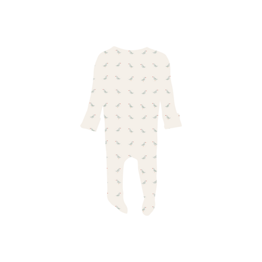 The Printed Romper - Soft Bird