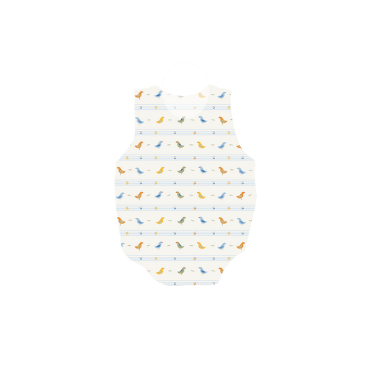 The Sleeveless Romper - Striped Bird