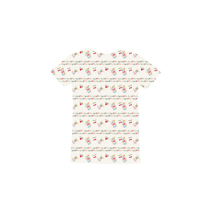 The Printed Short Sleeve Tee - Striped Cherry