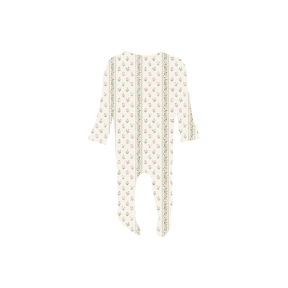 The Printed Romper - Lux Pink Pointelle