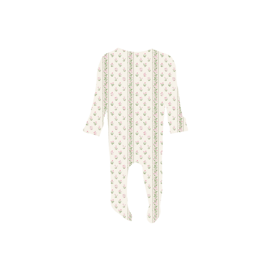 The Printed Romper - Lux Pink Pointelle