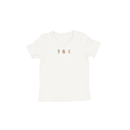 The Embroidered Short Sleeve Tee - Esme
