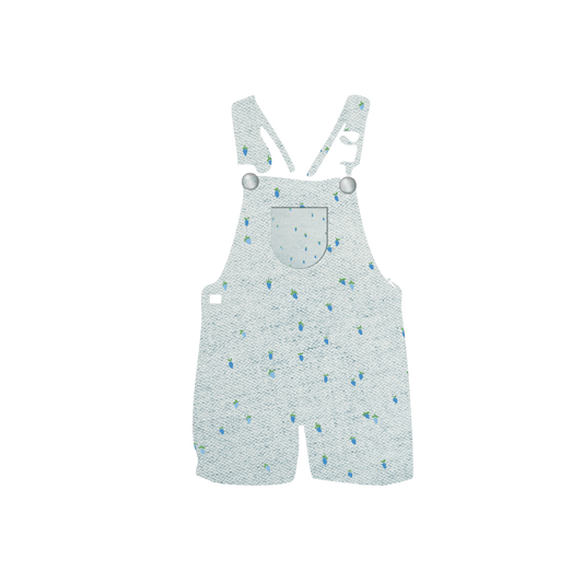 The Denim Short Overall - Rasberry Blue