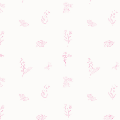 The Printed Bib - Meadow Pink