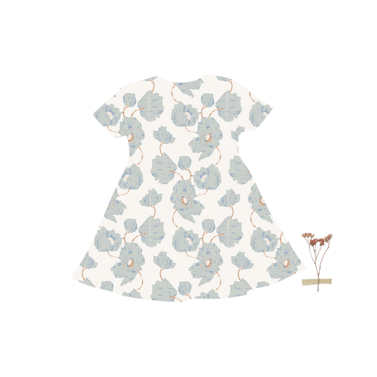 The Printed Short Sleeve Dress - Camellia