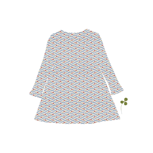 The Printed Long Sleeve Dress - Elsie Denim