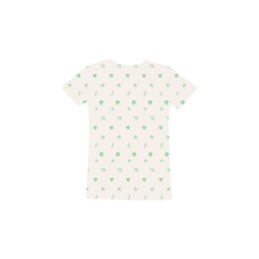 The Printed Short Sleeve Tee - Darya Sea