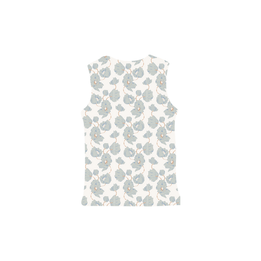The Printed Tank - Camellia Pointelle