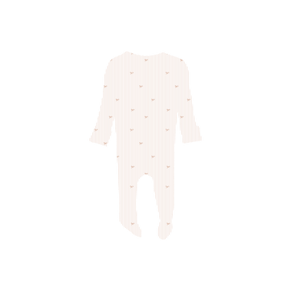 The Printed Romper - Pink Bow